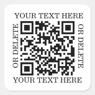 Adesivo Quadrado Código QR Personalizado para Escanear