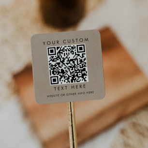 Adesivo Quadrado Código QR personalizado para pequenas empresas do