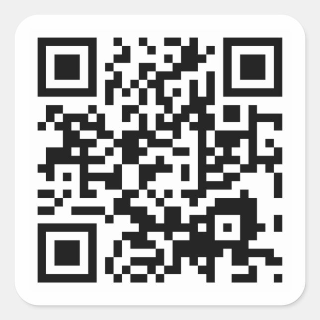 Adesivo Quadrado código QR personalizável (Frente)