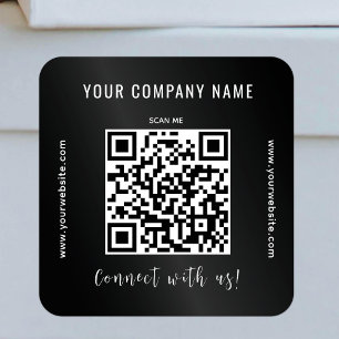 Adesivo Quadrado Código QR Promocional comercial Conexão moderna Pr