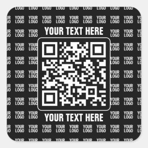 Adesivo Quadrado Código QR promocional (editável) mais padrão de lo