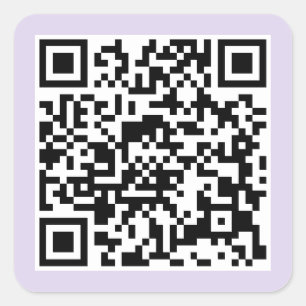 Adesivo Quadrado Código QR roxo