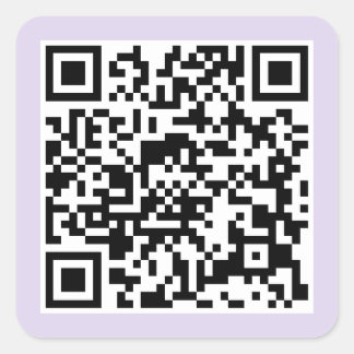 Adesivo Quadrado Código QR roxo