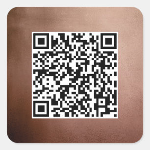 Adesivo Quadrado Código QR Simples Rosa Elegante Profissional Dour