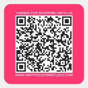 Adesivo Quadrado Código QR Site para Pequenas Empresas Diva-se Ros