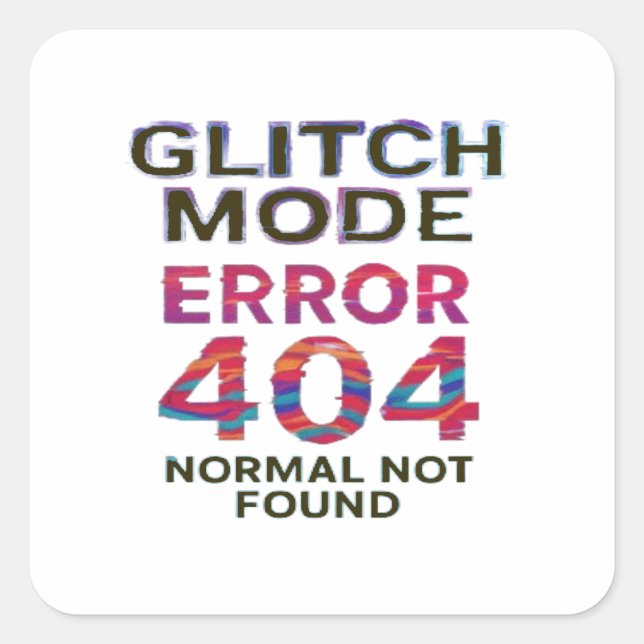 Adesivo Quadrado Código quebrado (Frente)