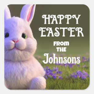 Adesivo Quadrado Coelhinho Bonito