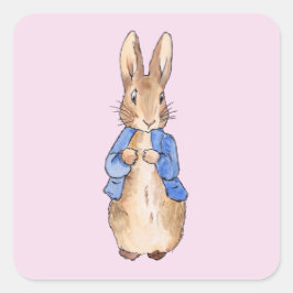 Adesivo Quadrado Coelho clássico Bunny jaqueta azul