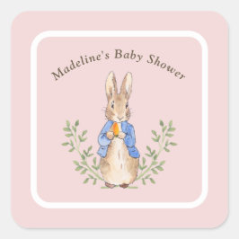 Adesivo Quadrado Coelho Clássico de Conto de Fadas Xadrez Vintage B