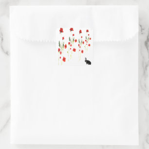 Adesivo Quadrado Coelho Coelho das Flores Poppy