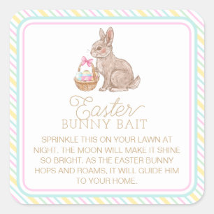 Adesivo Quadrado Coelho da Páscoa Bait