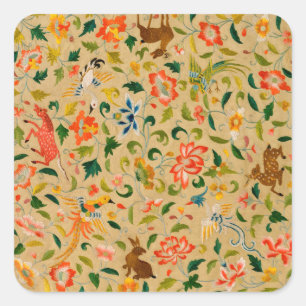 Adesivo Quadrado coelho-do-cavalo antigo animal vintage