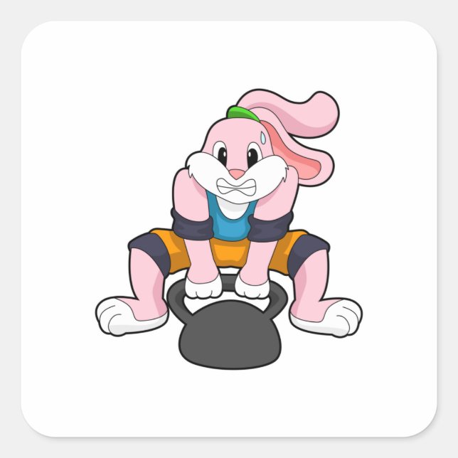 Adesivo Quadrado Coelho em Malhação com Dumbbell.PNG (Frente)
