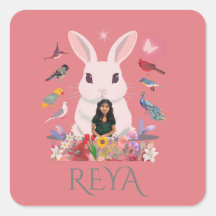 Coelho, Flores e Aves Design personalizadas