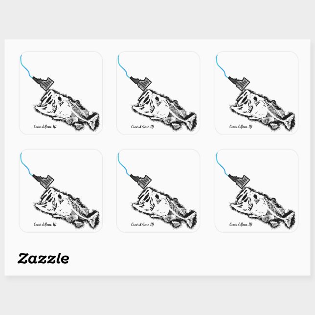 ADESIVO QUADRADO COEUR D'ALENE - UM PATRIOT DE IDENTIFICAÇÃO DE BAS (Folha)