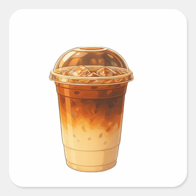 Adesivo Quadrado coffee latte (Frente)