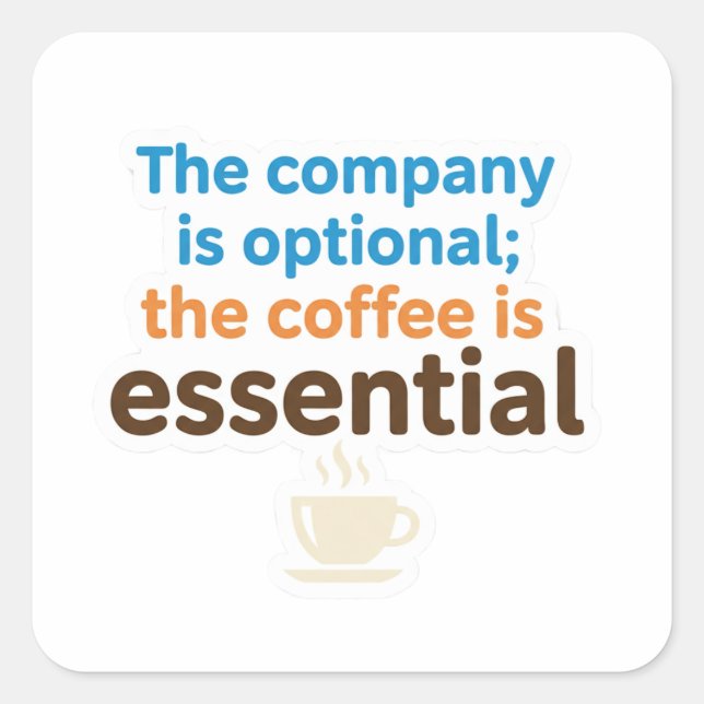 Adesivo Quadrado Coffee Lover Daily Ritual Sticker (Frente)