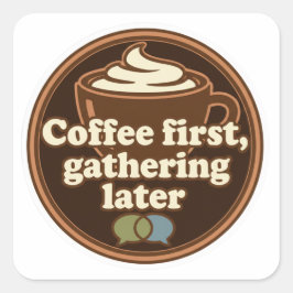 Adesivo Quadrado Coffee Lover Daily Ritual Sticker