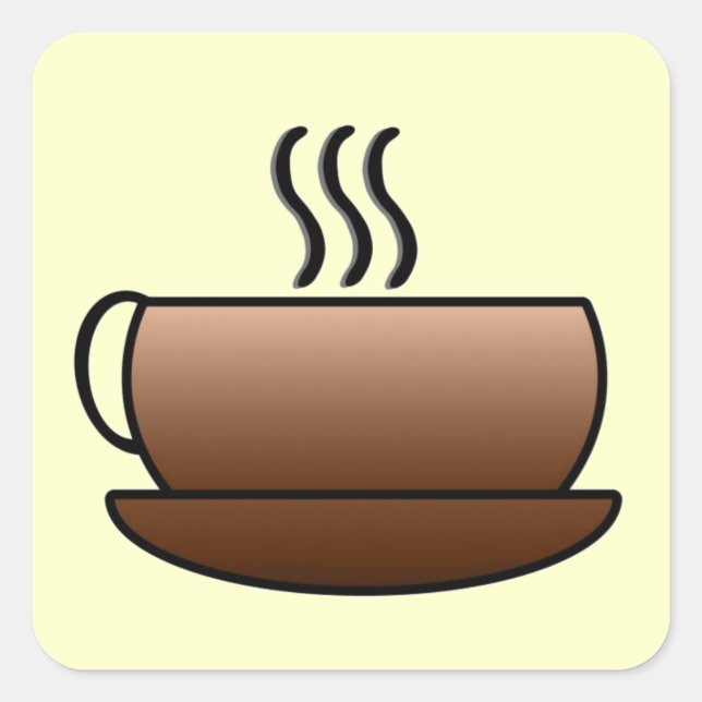 Adesivo Quadrado Coffee Mug (Frente)