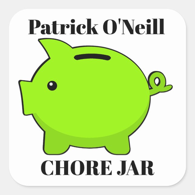 Adesivo Quadrado Cofrinho (Frente)