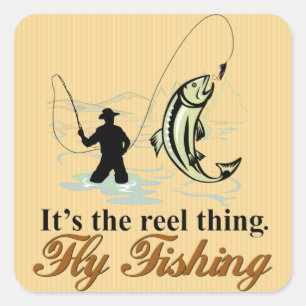 Adesivo Quadrado Coisa da bobina de pesca de sobrevoo