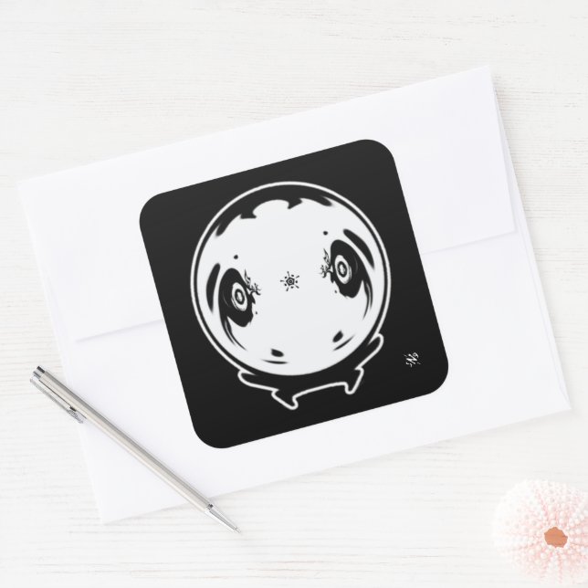 Adesivo Quadrado Coisa Estranha de Mangá Garoto Personagem de Desen (Envelope)