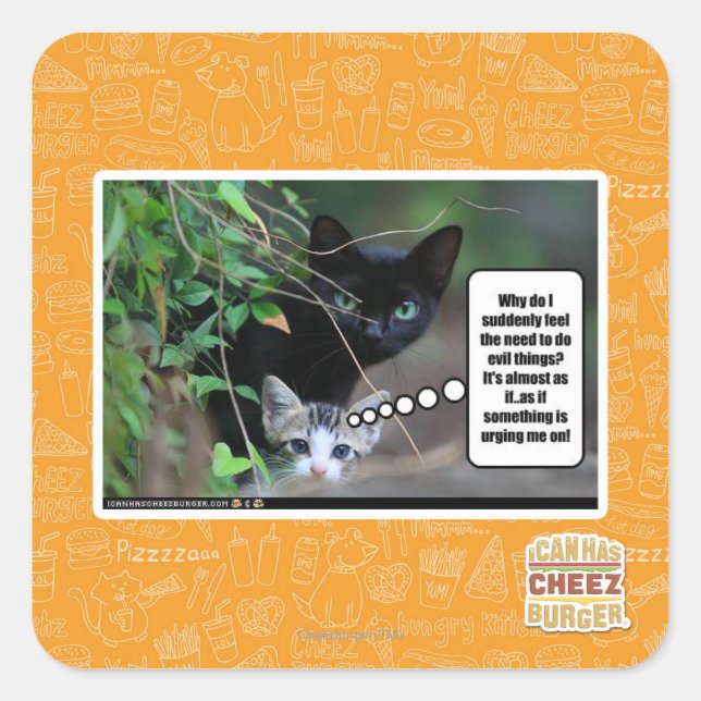 Adesivo Quadrado coisas mau (Frente)