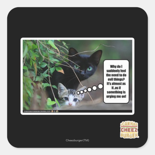 Adesivo Quadrado coisas mau (Frente)