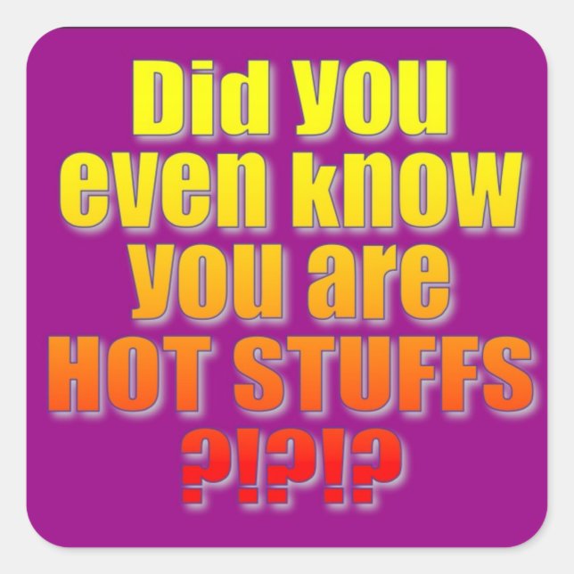 Adesivo Quadrado Coisas Quentes Decalam! (Frente)