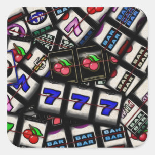 Adesivo Quadrado Colagem de carretéis de slot machine