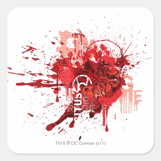 Adesivo Quadrado Colagem de Corpos de Lanterna Vermelha (Frente)