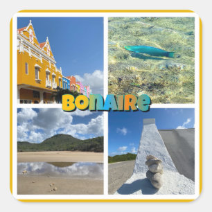 Adesivo Quadrado Colagem de Fotos Cênicas Bonaire
