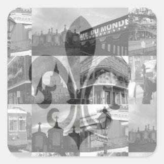 Adesivo Quadrado Colagem de Nova Orleans [Sticks Quadrados]