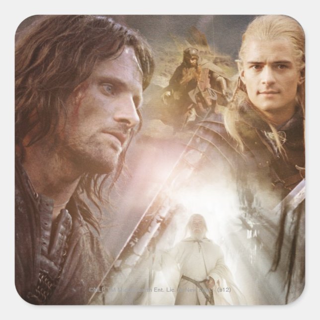 Adesivo Quadrado Colagem dos caráteres (Frente)