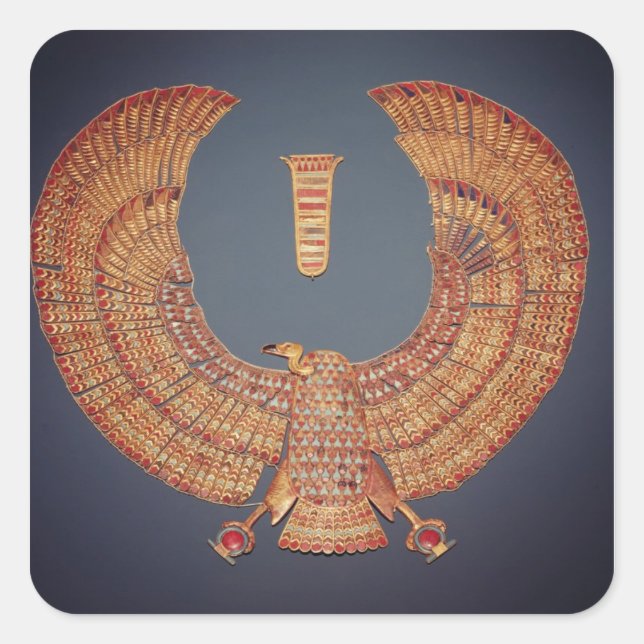 Adesivo Quadrado Colar sob a forma de deusa abutre (Frente)