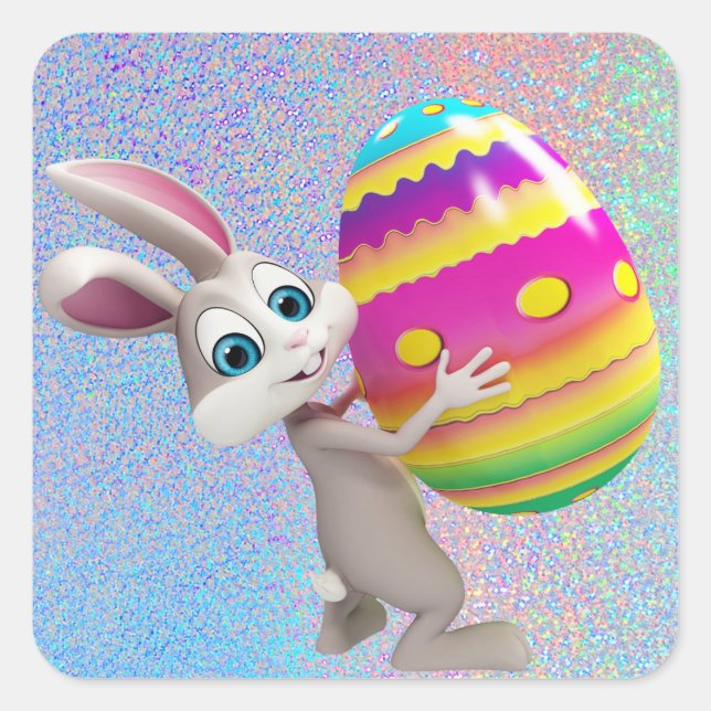 Adesivo Quadrado Colas de Páscoa (Frente)