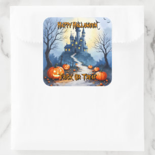 Adesivo Quadrado Coleção Assustadora Fofa de Halloween Popular