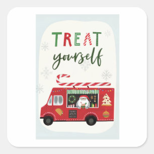 Adesivo Quadrado Coleção B do Foodcaminhão papai noel