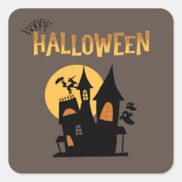Adesivo Quadrado Coleção de Festas de Halloween!