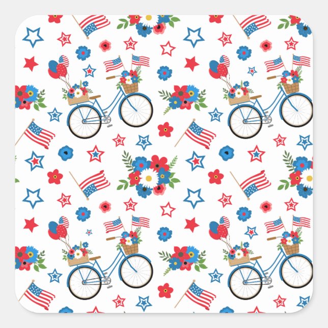 Adesivo Quadrado Coleção do Partido das Eleições dos EUA! (Frente)