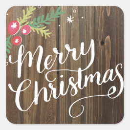 Adesivo Quadrado Coleção Festiva de Folhagem