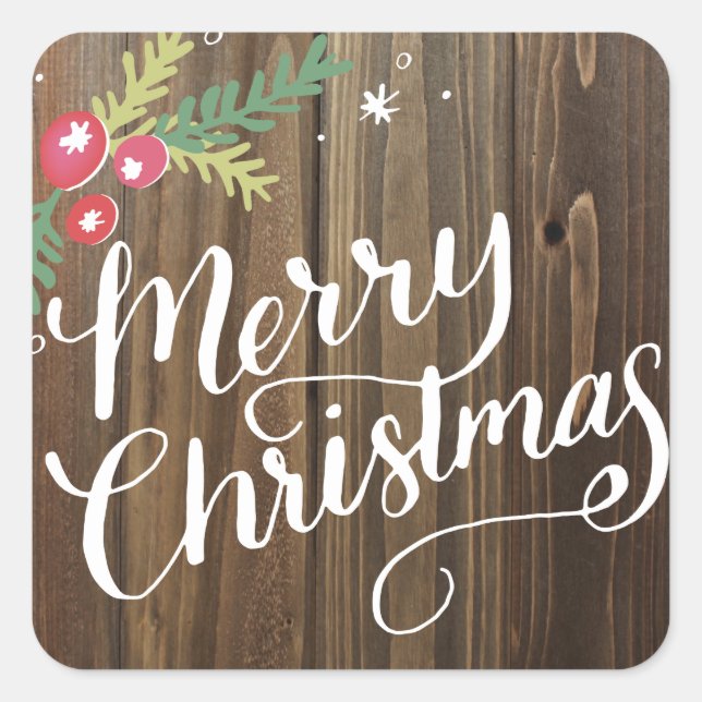 Adesivo Quadrado Coleção Festiva de Folhagem (Frente)