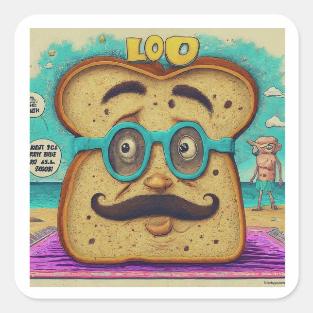 Adesivo Quadrado Coleção Hilariar Sticker "Pai Piada Champion" (Frente)