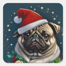Adesivo Quadrado Coleção Puggy Claus