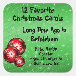Adesivo Quadrado Coleção Sticker 12 Carols Favoritos - 11