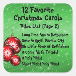 Adesivo Quadrado Coleção Sticker 12 Carols Favoritos - 4