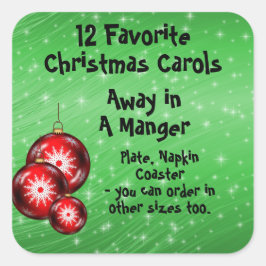 Adesivo Quadrado Coleção Sticker 12 Carols Favoritos - 5