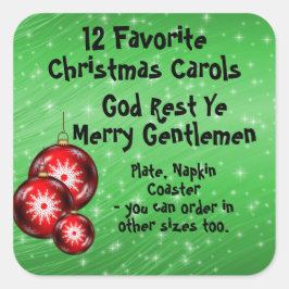 Adesivo Quadrado Coleção Sticker 12 Carols Favoritos - 6