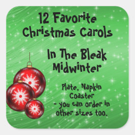 Adesivo Quadrado Coleção Sticker 12 Carols Favoritos - 8