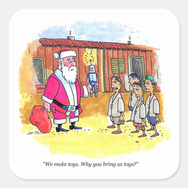 Adesivo Quadrado Coletor de Brinquedos grandes autocolantes quadrad (Frente)